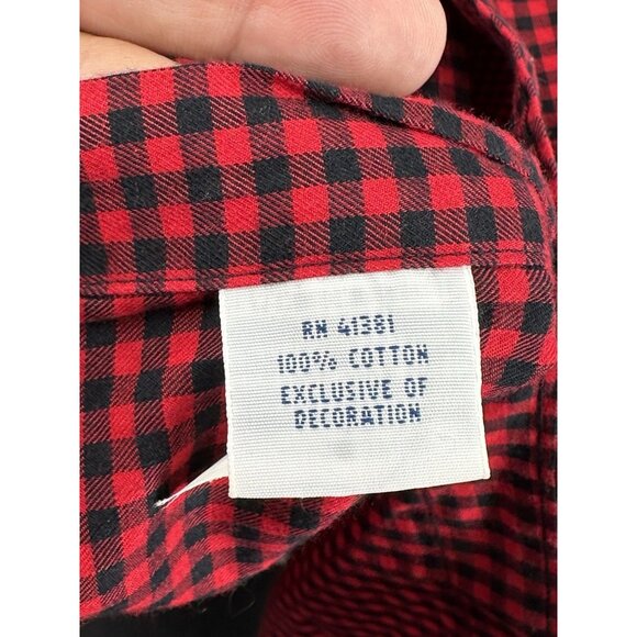 Polo Ralph Lauren Plaid Buffalo Red Cotton Button Down Slim Fit XL (X7) - Picture 6 of 7